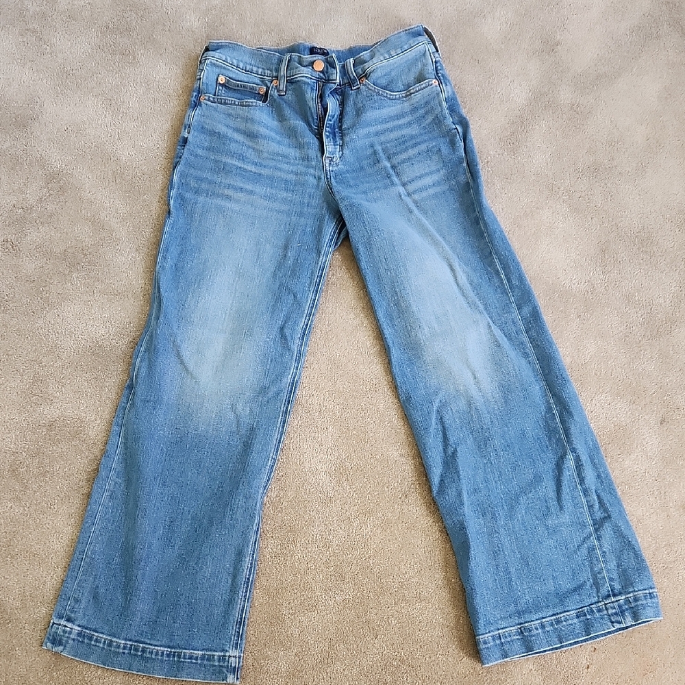 J. Crew Sky Blue Wide Leg Jeans